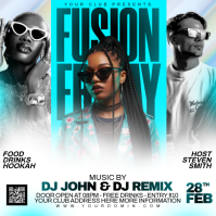 White Club Fusion Event Instagram Post template