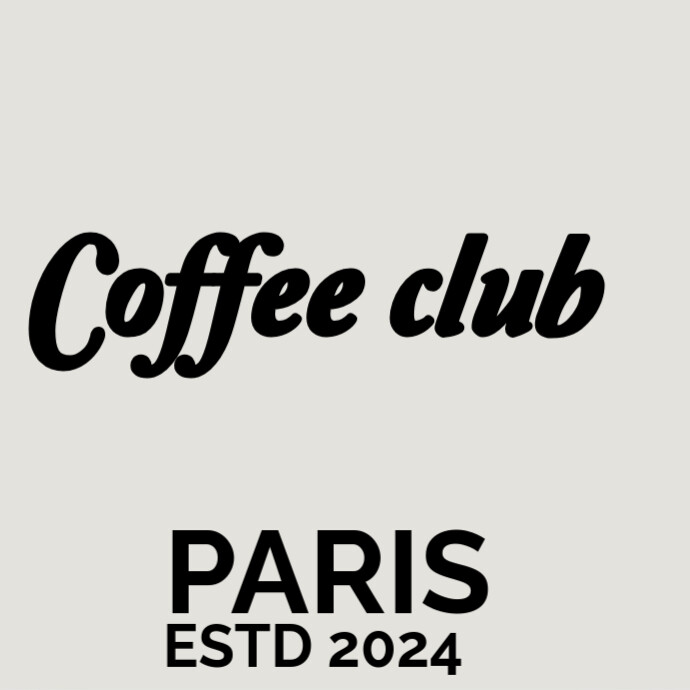 White  Coffee Club  Logo Логотип template