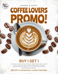 White Coffee Promotion Flyer template