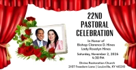 White Collage 22nd Pastoral Celebration Facebook Event Cover template
