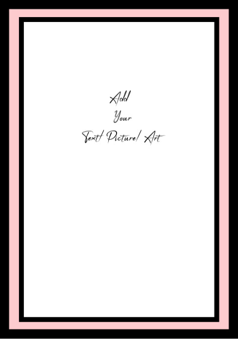 White Collage Border A5 template