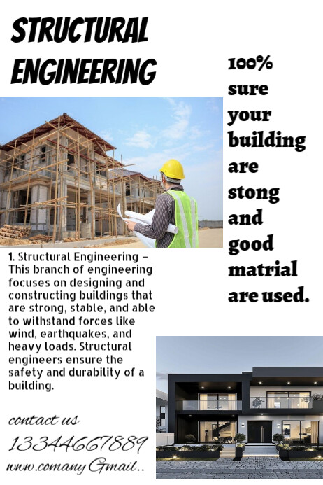 Copy of White Collage Building Engineer Poster | PosterMyWall