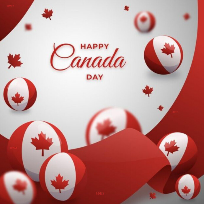 White Collage Canada Day Celebration  Instagram Post template