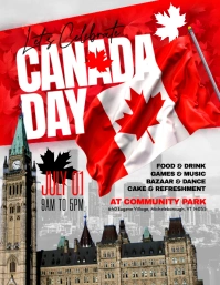 White Collage Canada Day Flyer (us Letter) template