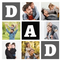 White Collage Collage De Fotos Para Papá  Squ Carré (1:1) template