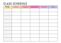 White Collage Colorful Weekly Class Schedule Template For Students & Teachers Postcard Postal