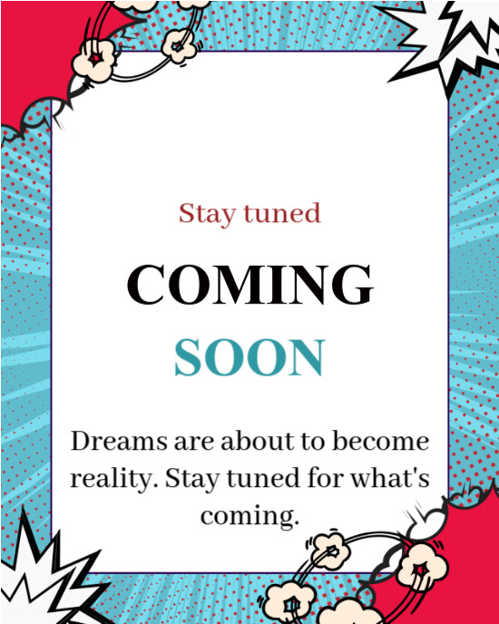 White Collage Coming Soon  Instagram Portrait template