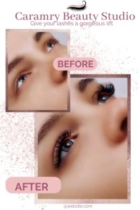 White Collage Eyelash Extension Poster template