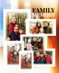 White Collage Familly Collage Instagram Portrait template