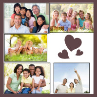 White Collage  Family Collage Square (1:1) template