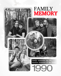 White Family Memory Instagram Portrait Template