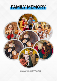 White Collage Family Photo A2 template