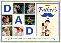 Белый Father's Day A5 Template