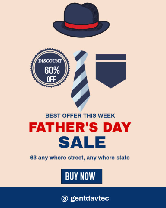White Collage Father's Day Sales Instagram Portrait template