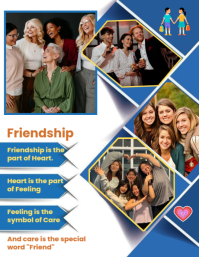 White Collage Friendship Flyer (us Letter) template