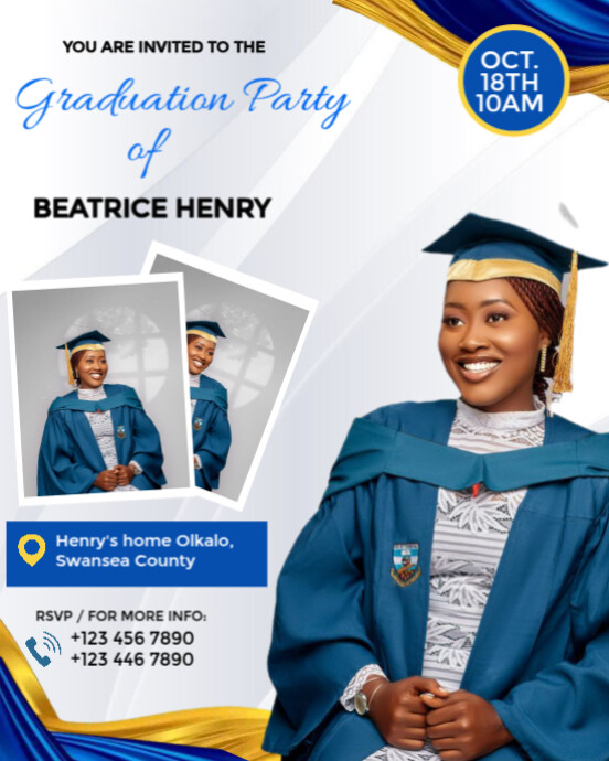 White Collage Happy Convocation Flyer Instagram Portrait Template ...