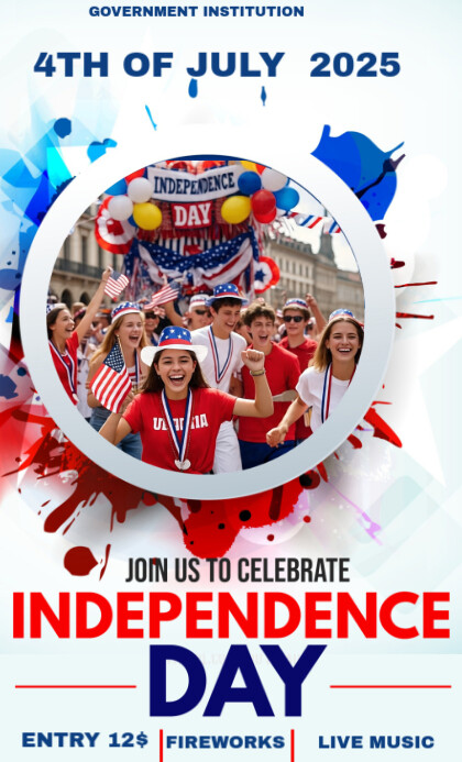 White Collage Happy Independence Day 4th Of July Us Legal Umthetho we-US template