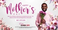 White Collage Happy Mother's Day Wish Card Facebook Ad template