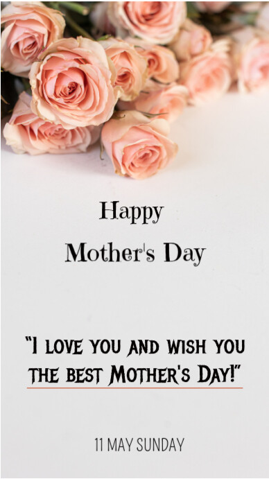 White Collage Happy Mother Day  Instagram Story template