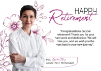 White Collage Happy Retirement  A5 template