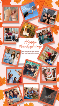 White Collage Happy Thanksgiving Wishes Instagram Story template