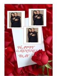 White Collage Happy Valentine's Photo Frame Editable  Flyer (us Letter) Pamflet (Letter AS) template