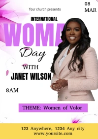 White Collage International Women's Day  A4 template