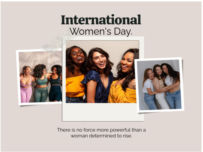 White Collage International Women's Day Yard Sign template