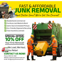 White Collage Junk Removal Instagram Post Instagram-opslag template