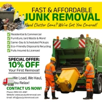 White Collage Junk Removal Instagram Post template