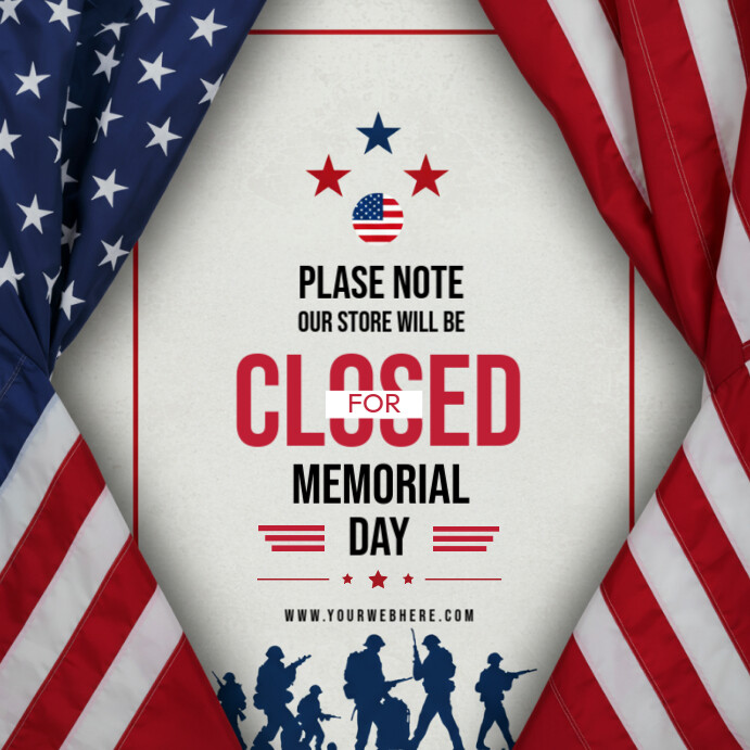 Copy of White Collage Memorial Day Closed Instagram Post | PosterMyWall