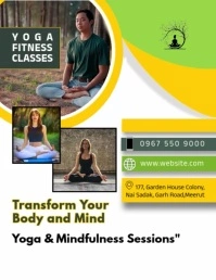 White Collage Mindfulness Flyer (us Letter) template