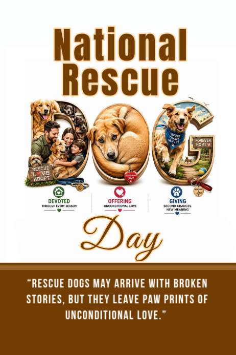 Modèle National Rescue Day Affiches | PosterMyWall