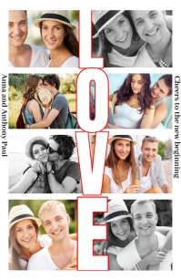 White Collage Newly Wed Or Engage Couple Tabl Tabloid template