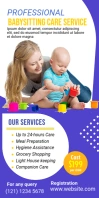 White Collage Nursery Day Care  Roll Up Banner 3' × 6' template