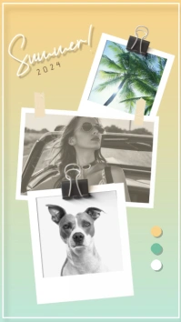 White Collage Pastel Color Photos Story Telli template