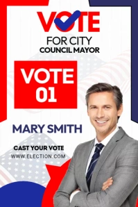 White Collage Political Election Flyer Template Pinterest Graphic