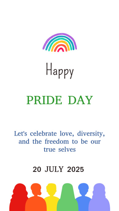White Collage Pride Month  Instagram Story template