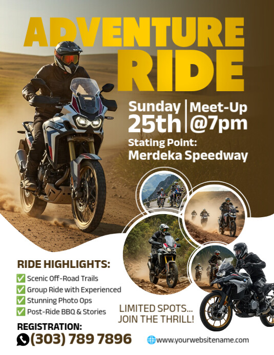 Copy of White Collage Riding Flyer (us Letter) | PosterMyWall
