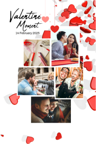 White Collage Valentine's Photo Collage Template Pinterest Graphic