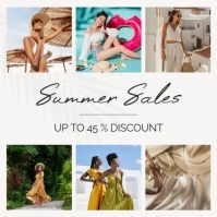 White Collage White Bright Colorful Summer Sales Modern Advertising Instagram Post Banner Instagram template