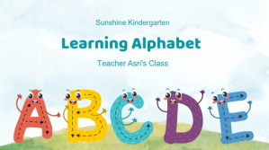 White Collage Word/reading/letter/alphabet/letter/elementary/kindergarten/education Presentation (16 Apresentação (16:9) template