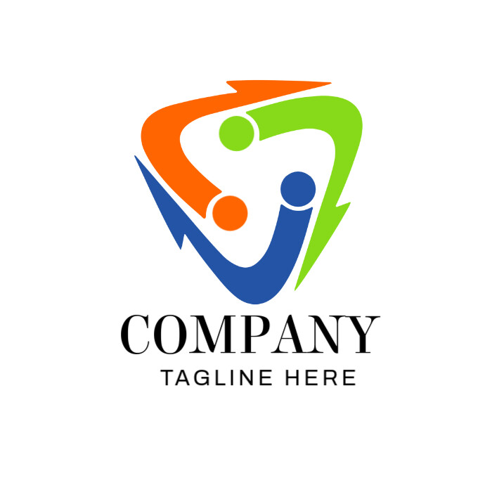 White  Colorful-recycle-triangle-company- Logo Ilogo template