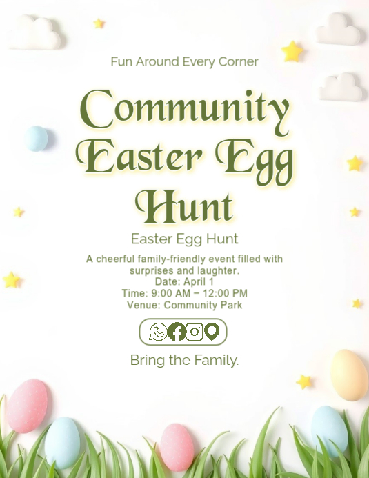 Community Easter Egg Hunt Template | PosterMyWall
