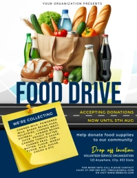 White Community Food Drive Flyer (us Letter) template
