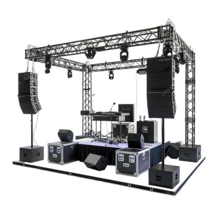 White Concert Stage Setup Instagram Post Template | PosterMyWall