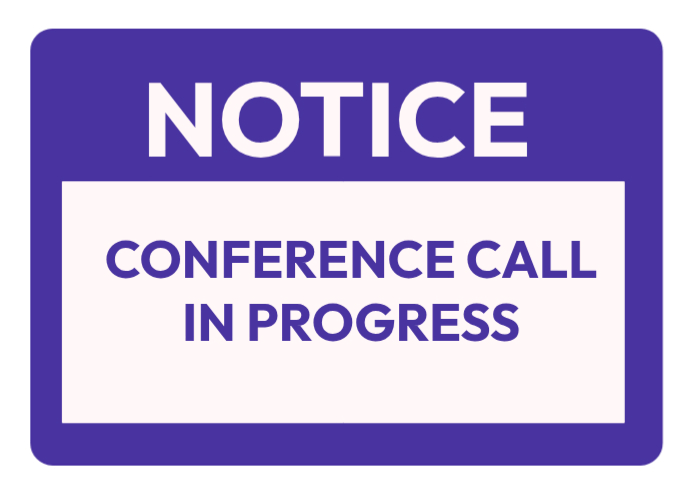 Modèle White Conference Call Notice A4 | PosterMyWall