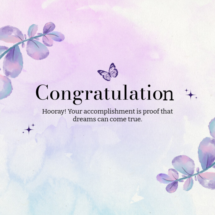 Congratulatory Posts. Sample White Congratulation Instagram Post Template | PosterMyWall
