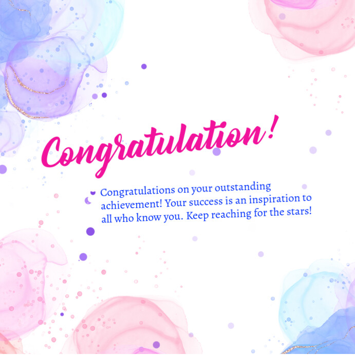 White Congratulations Instagram Post Template | PosterMyWall