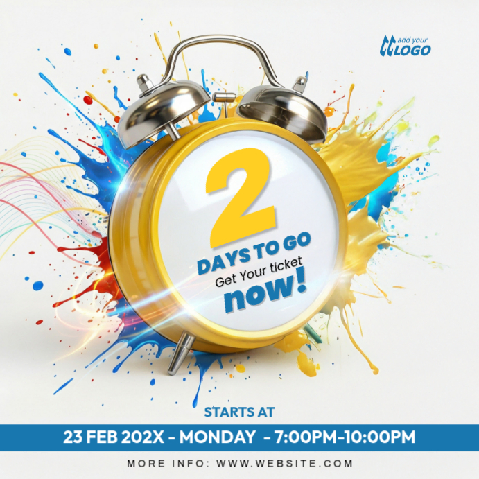 Countdown Post Food White Countdown Event Promotion Instagram Post Template | PosterMyWall